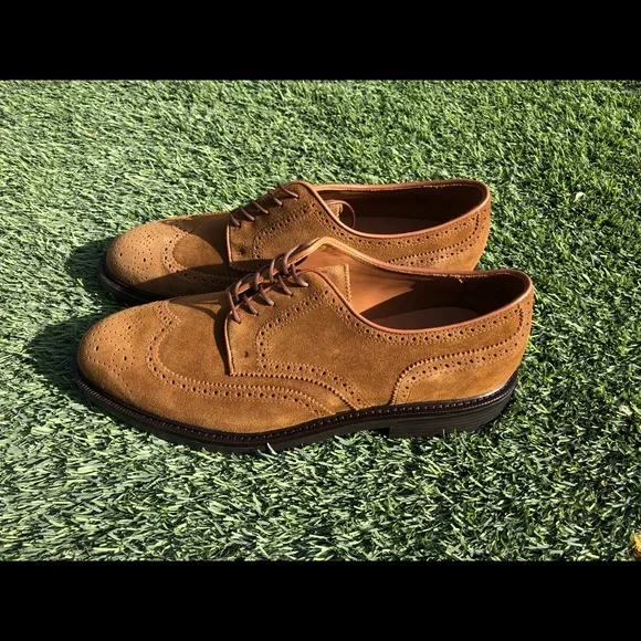 POLO RALPH LAUREN  ASHER WING TIP Suede Men\'s Shoes BROWN COW SUEDE Polo Ralph Lauren Men main image 3